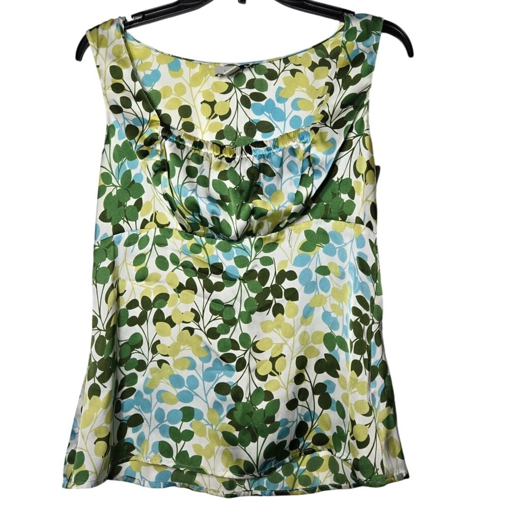 Ann Taylor Loft Womens Floral Babydoll Tank Top Size 6P Petite Y2K Boho‎ Cottage